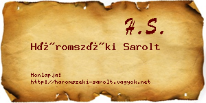 Háromszéki Sarolt névjegykártya